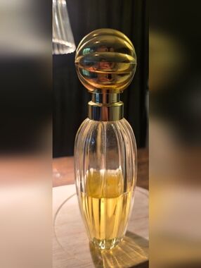 Valentino Gold and Clear Glass Perfume Bottle